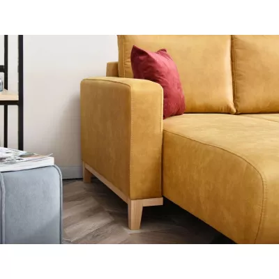 Ecksofa DALENA - Gelb / Eiche