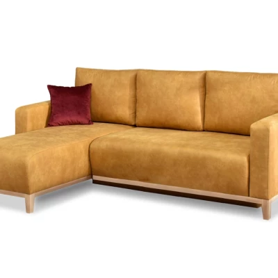 Ecksofa DALENA - Gelb / Eiche