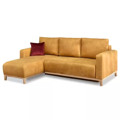 Ecksofa DALENA - Gelb / Eiche