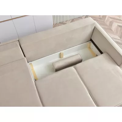 Ecksofa-Set KARELY - beige / Buche