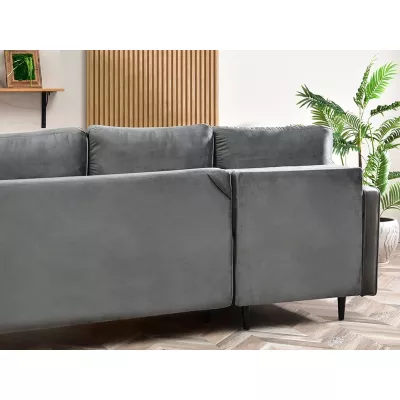 Ecksofa KARELY - grau / schwarz