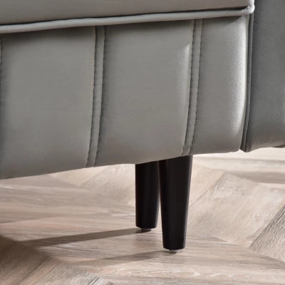 Ecksofa KARELY - grau / schwarz
