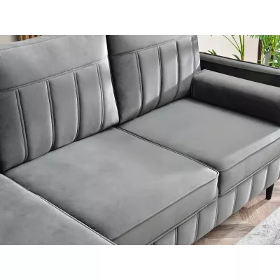Ecksofa KARELY - grau / schwarz