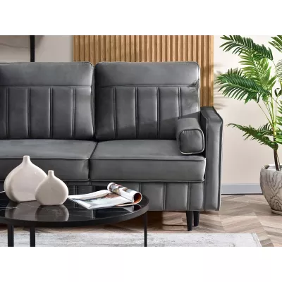 Ecksofa KARELY - grau / schwarz