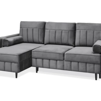 Ecksofa KARELY - grau / schwarz