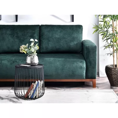 Ecksofa DALENA - grün / walnuss