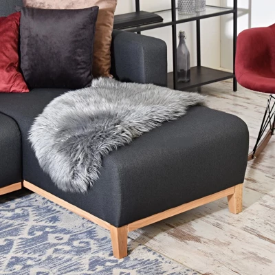 Ecksofa DALENA – Graphit/Eiche
