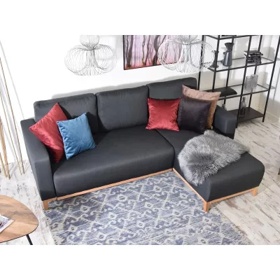 Ecksofa DALENA – Graphit/Eiche