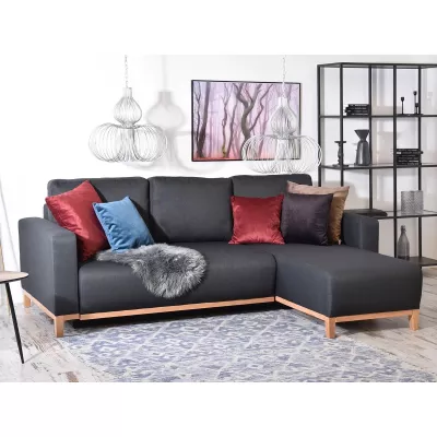 Ecksofa DALENA – Graphit/Eiche