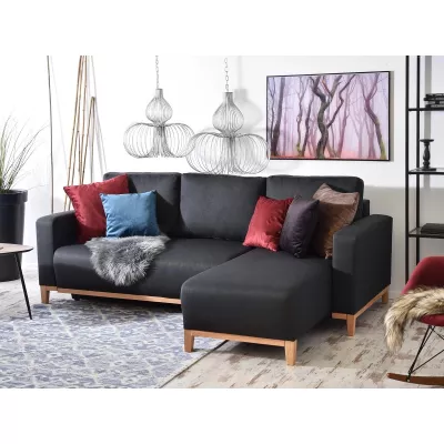 Ecksofa DALENA – Graphit/Eiche