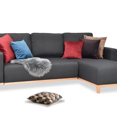 Ecksofa DALENA – Graphit/Eiche
