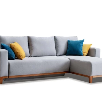 Ecksofa DALENA - grau/eiche
