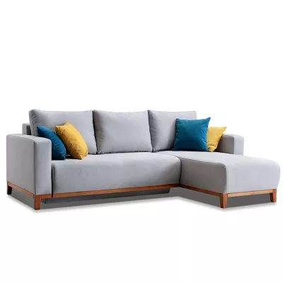 Ecksofa DALENA - grau/eiche