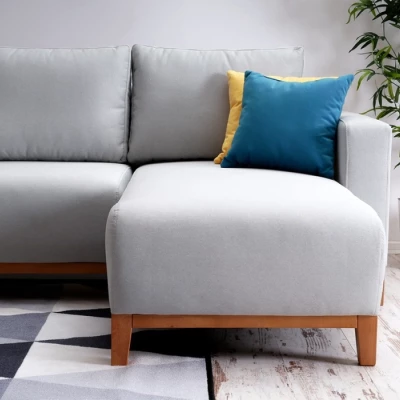 Ecksofa DALENA - grau/eiche