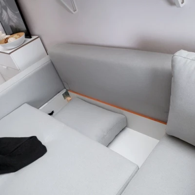 Ecksofa DALENA - grau/eiche