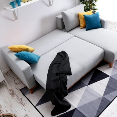 Ecksofa DALENA - grau/eiche