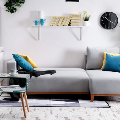 Ecksofa DALENA - grau/eiche