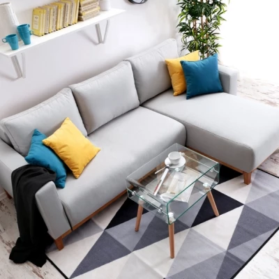 Ecksofa DALENA - grau/eiche