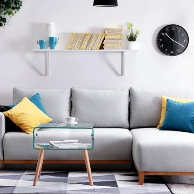 Ecksofa DALENA - grau/eiche