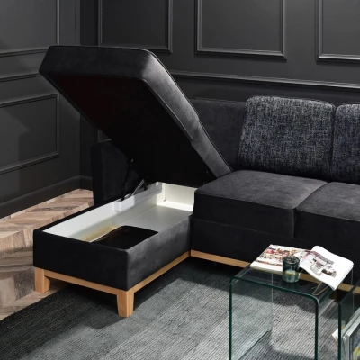 NOHEMA Schlafsofa – Graphit/Eiche