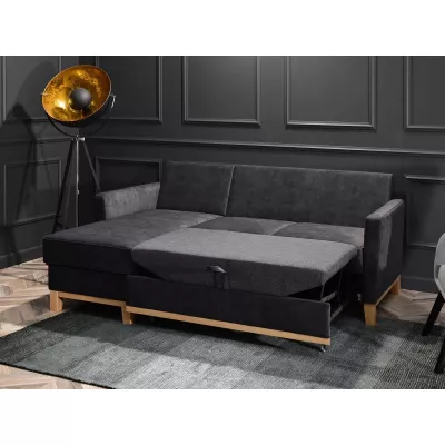 NOHEMA Schlafsofa – Graphit/Eiche