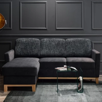 NOHEMA Schlafsofa – Graphit/Eiche