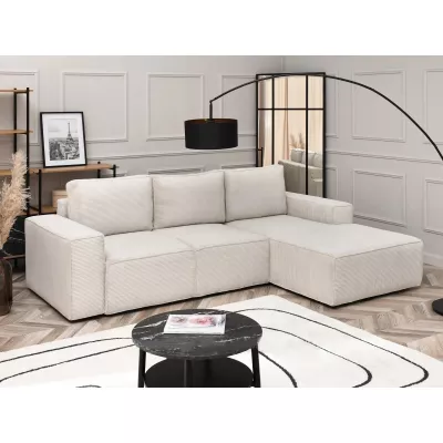 ODELIN Sofagarnitur mit Stauraum – Creme/Schwarz