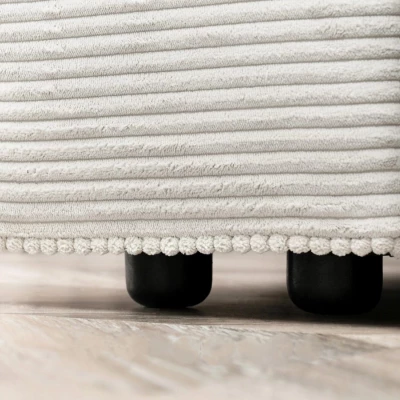 ODELIN Sofagarnitur mit Stauraum – Creme/Schwarz