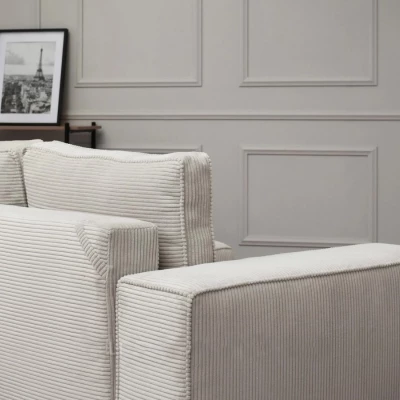 ODELIN Sofagarnitur mit Stauraum – Creme/Schwarz