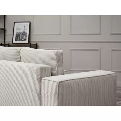 ODELIN Sofagarnitur mit Stauraum – Creme/Schwarz