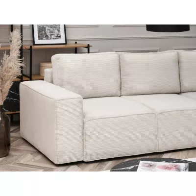 ODELIN Sofagarnitur mit Stauraum – Creme/Schwarz