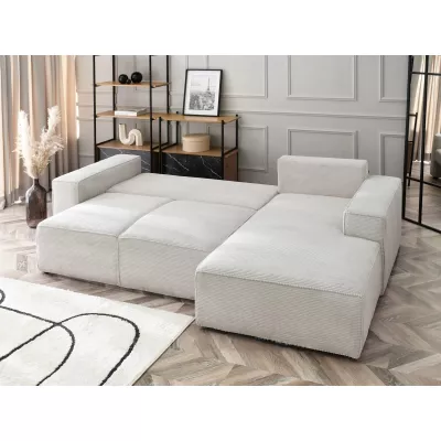 ODELIN Sofagarnitur mit Stauraum – Creme/Schwarz