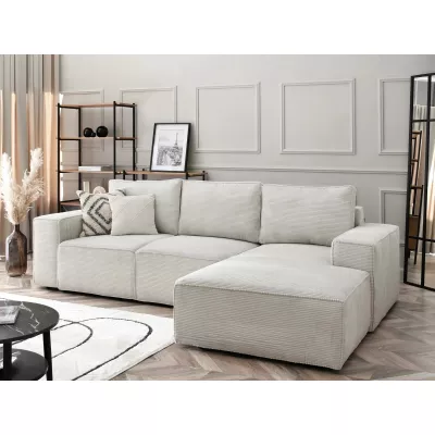 ODELIN Sofagarnitur mit Stauraum – Creme/Schwarz
