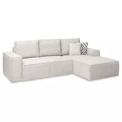 ODELIN Sofagarnitur mit Stauraum – Creme/Schwarz