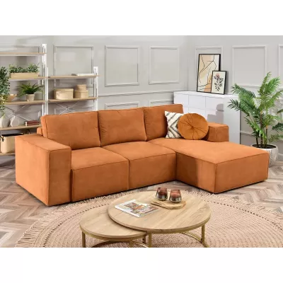 Sofagarnitur ODELIN – orange/schwarz