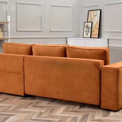 Sofagarnitur ODELIN – orange/schwarz