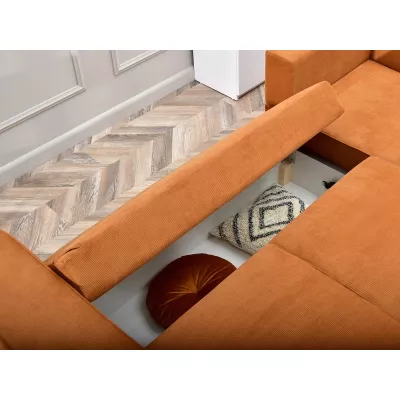 Sofagarnitur ODELIN – orange/schwarz