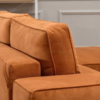 Sofagarnitur ODELIN – orange/schwarz
