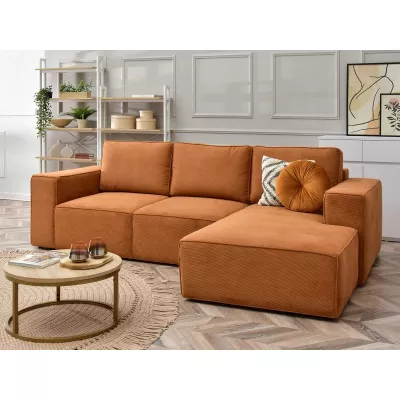 Sofagarnitur ODELIN – orange/schwarz