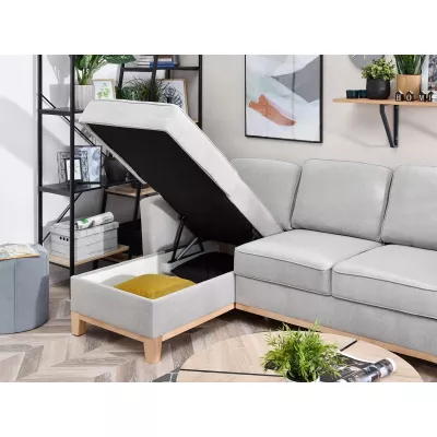 NOHEMA Schlafsofa - hellgrau / Buche