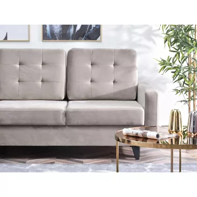 IRSA Ecksofa mit Stauraum – Beige/Schwarz