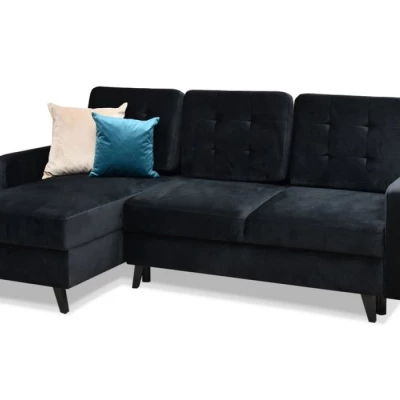 IRSA Ecksofa mit Stauraum – schwarz