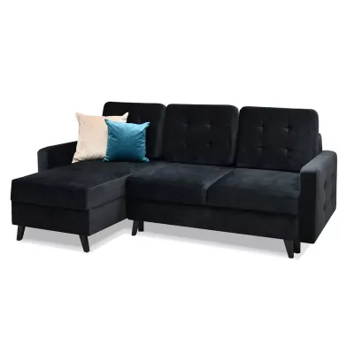 IRSA Ecksofa mit Stauraum – schwarz