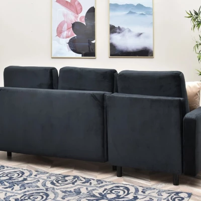IRSA Ecksofa mit Stauraum – schwarz