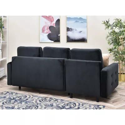 IRSA Ecksofa mit Stauraum – schwarz