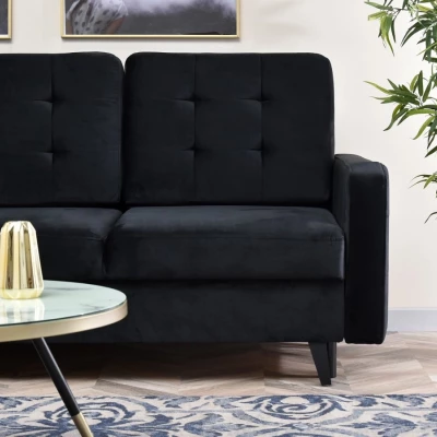 IRSA Ecksofa mit Stauraum – schwarz
