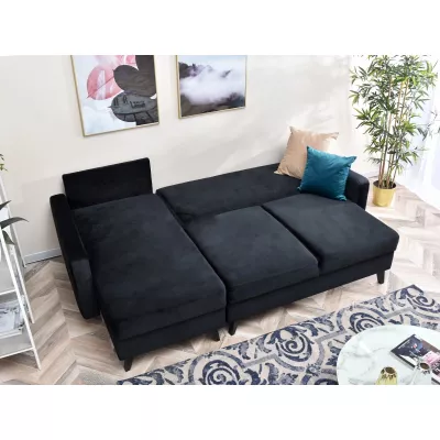 IRSA Ecksofa mit Stauraum – schwarz