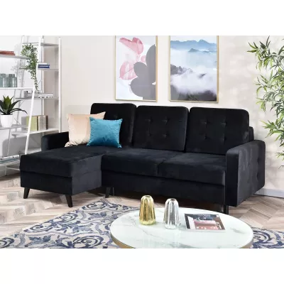 IRSA Ecksofa mit Stauraum – schwarz