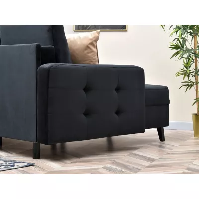 IRSA Ecksofa mit Stauraum – schwarz