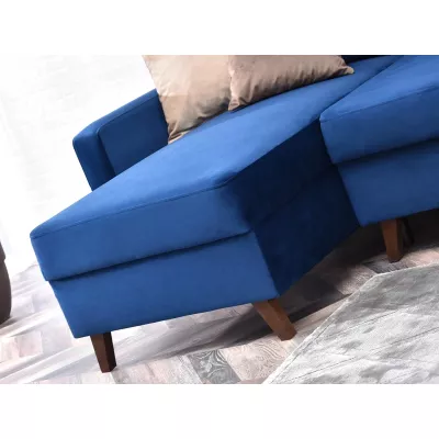 IRSA Ecksofa mit Stauraum – Dunkelblau/Schwarz